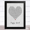 Bromheads Jacket Poppy Bird Grey Heart Song Lyric Music Art Print