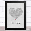Foo Fighters These Days Grey Heart Song Lyric Music Art Print