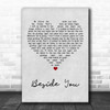 Simply Red Beside You Grey Heart Song Lyric Music Art Print