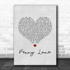The Beatles Penny Lane Grey Heart Song Lyric Music Art Print