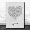 Biffy Clyro Space Grey Heart Song Lyric Music Art Print