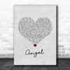 Lionel Richie Angel Grey Heart Song Lyric Music Art Print