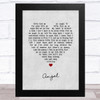 Simply Red Angel Grey Heart Song Lyric Music Art Print