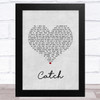 The Cure Catch Grey Heart Song Lyric Music Art Print