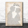 Stereophonics Dakota Man Lady Bride Groom Wedding Song Lyric Music Wall Art Print