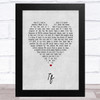 Red Hot Chili Peppers If Grey Heart Song Lyric Music Art Print