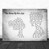 Neil Diamond The Story Of My Life Man Lady Couple Grey Song Lyric Music Art Print