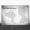 Maroon 5 She Will Be Loved Man Lady Couple Grey Song Lyric Music Art Print