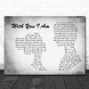 Cody Johnson With You I Am Man Lady Couple Grey Song Lyric Music Art Print