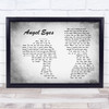 The Jeff Healey Band Angel Eyes Man Lady Couple Grey Song Lyric Music Art Print