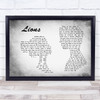 Skillet Lions Man Lady Couple Grey Song Lyric Music Art Print