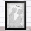 Kate Nash Foundations Man Lady Bride Groom Wedding Grey Song Lyric Music Art Print