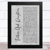 Michael Bolton Fathers And Daughters (Never Say Goodbye) Grey Rustic Script Song Lyric Music Art Print
