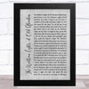 The Alexander Brothers The Northern Lights of Old Aberdeen Grey Rustic Script Song Lyric Music Art Print