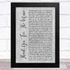 ABBA Thank You For The Music Grey Rustic Script Song Lyric Music Art Print