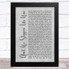 McFadden And Whitehead Ain't No Stoppin Us Now Grey Rustic Script Song Lyric Music Art Print
