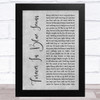 Neil Diamond Forever In Blue Jeans Grey Rustic Script Song Lyric Music Art Print