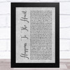 Leonard Cohen Happens To The Heart Grey Rustic Script Song Lyric Music Art Print