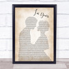 The Script I'm Yours Man Lady Bride Groom Wedding Song Lyric Music Wall Art Print