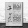 Jason Eady Watering Hole Grey Rustic Script Song Lyric Music Art Print