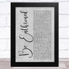 Bethel Music Be Enthroned Grey Rustic Script Song Lyric Music Art Print