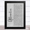 Savage Garden Affirmation Grey Rustic Script Song Lyric Music Art Print