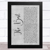 Tina Turner The Best Grey Rustic Script Song Lyric Music Art Print