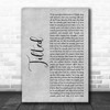 Christine and the Queens Tilted Grey Rustic Script Song Lyric Music Art Print