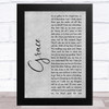 Jim McCann Grace Grey Rustic Script Song Lyric Music Art Print