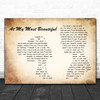 R.E.M. At My Most Beautiful Man Lady Couple Song Lyric Music Art Print