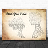 Cody Johnson With You I Am Man Lady Couple Song Lyric Music Art Print