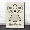 Bill Withers Lean On Me Music Script Angel Song Lyric Music Art Print