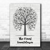 Europe The Final Countdown Music Script Tree Song Lyric Music Art Print