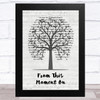 Shania Twain From This Moment On Music Script Tree Song Lyric Music Art Print