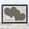 Bruno Mars Rest Of My Life Landscape Music Script Two Hearts Song Lyric Music Art Print