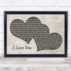 Billie Eilish I Love You Landscape Music Script Two Hearts Song Lyric Music Art Print