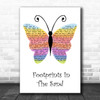 Leona Lewis Footprints In The Sand Rainbow Butterfly Song Lyric Music Art Print