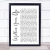 Hanson I Will Come To You Rustic Script Song Lyric Music Art Print
