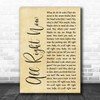 Free All Right Now Rustic Script Song Lyric Music Art Print