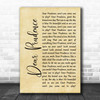 The Beatles Dear Prudence Rustic Script Song Lyric Music Art Print
