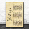 Cecilio & Kapono About You Rustic Script Song Lyric Music Art Print