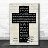 Alan Jackson In The Garden Music Script Christian Memorial Cross Song Lyric Music Art Print