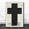 Scooter How Much Is the Fish Music Script Christian Memorial Cross Song Lyric Music Art Print