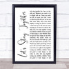 Laura Story Blessings Music Script Christian Memorial Cross Song Lyric Music Art Print