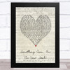 Todd Terry Something Goin' On (In Your Soul) Script Heart Song Lyric Music Art Print