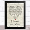 Michael Ball If Everyone Was Listening Script Heart Song Lyric Music Art Print