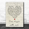 Matt Monro From Russia with Love Script Heart Song Lyric Music Art Print