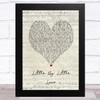 Tom Grennan Little By Little Love Script Heart Song Lyric Music Art Print