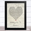 Nickelback Holding On to Heaven Script Heart Song Lyric Music Art Print