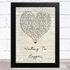 Marillion Waiting To Happen Script Heart Song Lyric Music Art Print